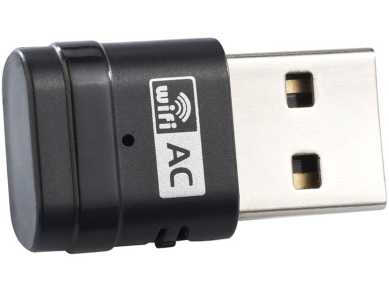 7links Mini-USB-WLAN-Stick WS-600, 600 Mbit AC-WLAN, WPS-Button; Powerline Adapter Powerline Adapter Powerline Adapter Powerline Adapter 