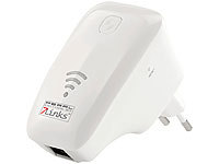 7links WLAN-Repeater WLR-360.wps mit Access Point, WPS und 300 MBit/s; Dualband-WLAN-Repeater 