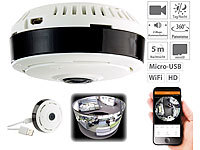 7links IP-Panorama-Überwachungskamera, 360°-Rundumsicht, Nachtsicht, Full HD; HD-Micro-IP-Überwachungskameras mit Nachtsicht und App HD-Micro-IP-Überwachungskameras mit Nachtsicht und App 
