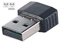 7links Nano-WLAN-Stick WS-602.ac mit bis zu 600 Mbit/s (802.11ac), USB 2.0; WLAN-Repeater WLAN-Repeater WLAN-Repeater WLAN-Repeater 