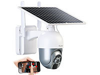 ; Hochauflösende Pan-Tilt-WLAN-Überwachungskameras mit Solarpanel, WLAN-IP-Überwachungskameras mit Nachtsicht und Objekt-Tracking, dreh- und schwenkbar, für Echo Show 