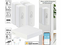 7links HomeKit-Set: ZigBee-Gateway + 4x Temperatur & Luftfeuchtigkeits-Sensor; Apple HomeKit-zertifizierte Steuereinheiten mit ZigBee Apple HomeKit-zertifizierte Steuereinheiten mit ZigBee Apple HomeKit-zertifizierte Steuereinheiten mit ZigBee 