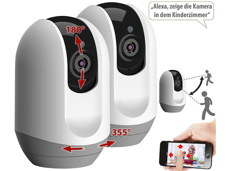 ; Haussicherheits 2-Wege-Gegensprech Grad 360° Rundumsicht W-LAN Ueberwachungskameras Dome 