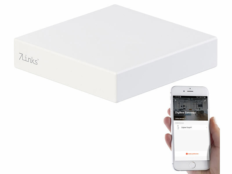 ; ZigBee-WLAN-Gateway für kompatible Smart-Home-Geräte mit App ZigBee-WLAN-Gateway für kompatible Smart-Home-Geräte mit App 