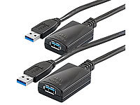 7links 2er-Set USB 3.0 Verlängerung aktiv (inkl. 5m Anschlusskabel)