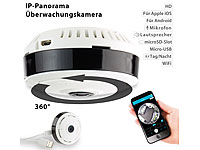 7links IP-Panorama-Überwachungskamera für 360°-Rundumsicht, Nachtsicht (ref.); Outdoor-WLAN-IP-Überwachungskameras