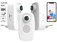 7links 3er-Set Steckdosen-Full-HD-IP-Kameras, für Echo Show & Google Nest; HD-Micro-IP-Überwachungskameras mit Nachtsicht und App HD-Micro-IP-Überwachungskameras mit Nachtsicht und App HD-Micro-IP-Überwachungskameras mit Nachtsicht und App 