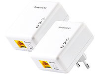 7links Nano-Powerline-Netzwerkadapter mit 200 Mbit/s (2er-Set); WLAN-Repeater 