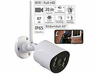 7links WLAN-IP-Kamera mit Full HD, Dual-Nachtsicht, Sirene, App, LAN, IP65; Outdoor-WLAN-IP-Überwachungskameras, WLAN-IP-Überwachungskameras mit Objekt-Tracking & App 