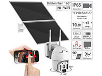 7links Pan-Tilt-Überwachungskamera, 2K-Auflösung, WLAN, Akku, 25 W Solarpanel