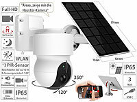 7links Solar-Akku-Überwachungskamera mit Full HD, Pan-Tilt, WLAN & App; WLAN-IP-Überwachungskameras mit Objekt-Tracking & App, WLAN-IP-Nachtsicht-Überwachungskameras & Babyphones 