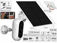 7links Solar-Akku-Überwachungskamera mit Full HD, Nachtsicht, WLAN & App; HD-Micro-IP-Überwachungskameras mit Nachtsicht und App 