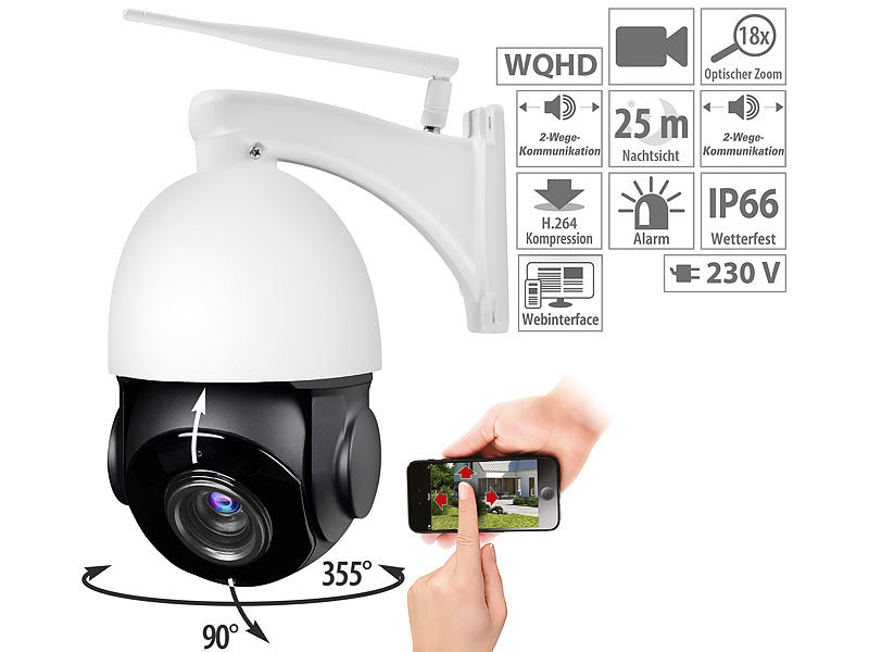 ; WLAN-IP-Überwachungskameras mit Objekt-Tracking & App, WLAN-IP-Nachtsicht-Überwachungskameras & Babyphones 