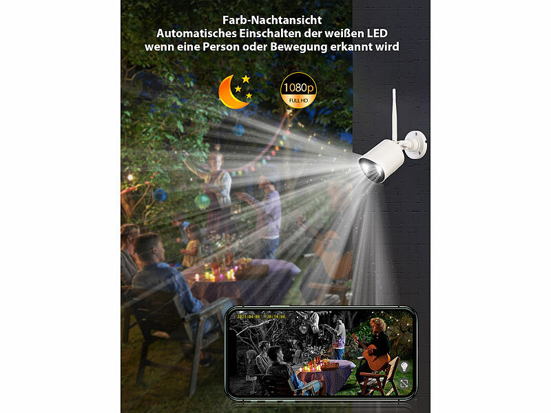 ; Hochauflösende Pan-Tilt-WLAN-Überwachungskameras mit Solarpanel, WLAN-IP-Nachtsicht-Überwachungskameras & BabyphonesWLAN-IP-Überwachungskameras mit Nachtsicht 