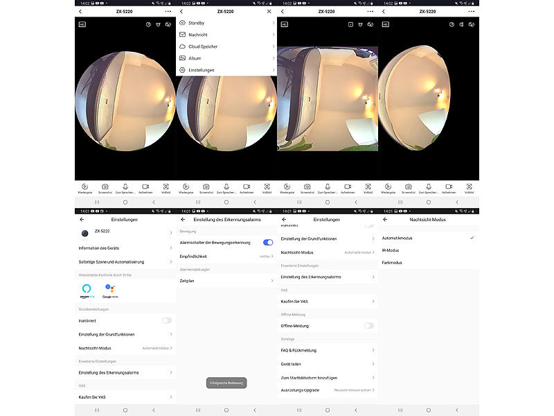 ; HD-Micro-IP-Überwachungskameras mit Nachtsicht und App 