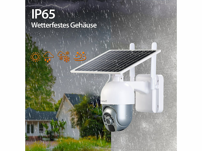 ; Hochauflösende Pan-Tilt-WLAN-Überwachungskameras mit Solarpanel, WLAN-IP-Überwachungskameras mit Nachtsicht 