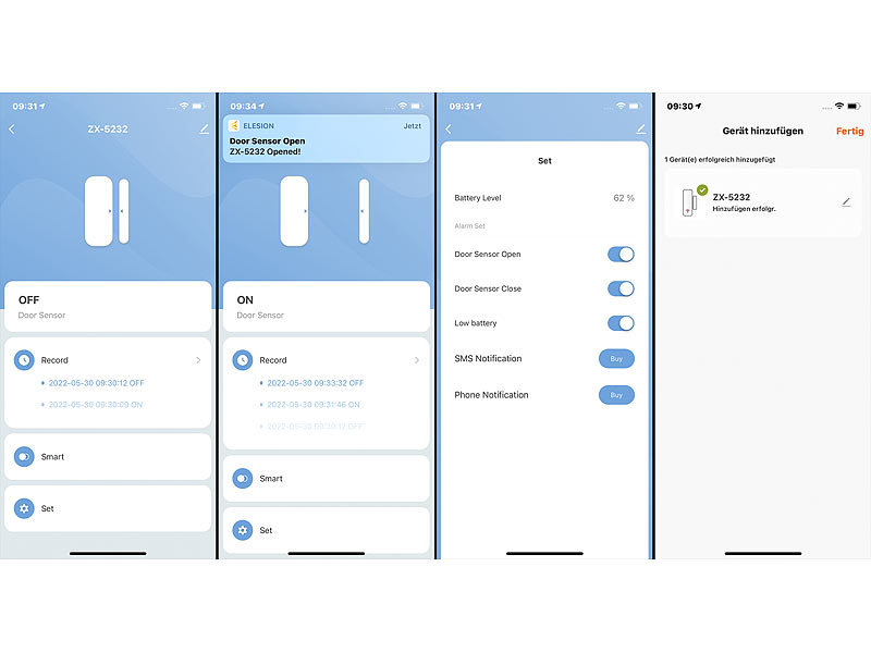 ; Apple Home-Kit Tür- & Fenster-Alarme 