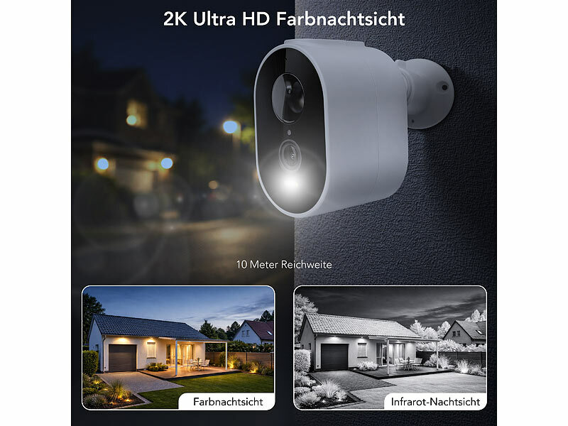 ; Outdoor-WLAN-IP-Überwachungskamera mit 2K, Farb-Nachtsicht, Dualband-WLAN Outdoor-WLAN-IP-Überwachungskamera mit 2K, Farb-Nachtsicht, Dualband-WLAN Outdoor-WLAN-IP-Überwachungskamera mit 2K, Farb-Nachtsicht, Dualband-WLAN 